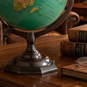 Globo Terráqueo Ejecutivo Premium con Mapa del Mundo Detallado |   Globo Educativo de Aluminio y Plástico para Mesa de Estudio y Decoración del Hogar - Product Image 4