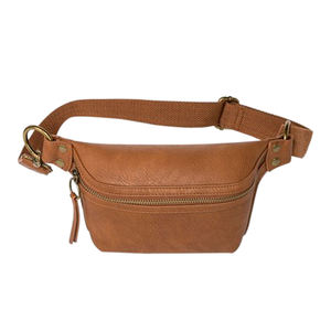 Unisex Brown Nylon Fabric Multi-functional Sports Phone Waist Bag with Zipper Closure Adjustable Strap for Daily Use - Product Image 1