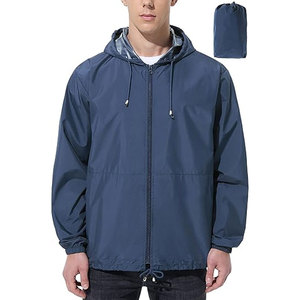 Mens Rain <b>Jacket</b> Raincoat Windbreaker Running Waterproof Lightweight <b>Packable</b> with Hood Travel Hiking Cycling Outdoor - Product Image 1