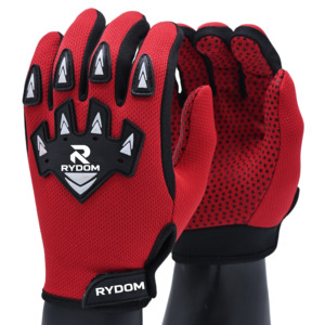Guantes de Carreras de Dedo Completo Rojos Antideslizantes para Actividades al Aire Libre, Unisex, Resistentes, Anti-Impacto, para Mecánicos, Transpirables - Product Image 6