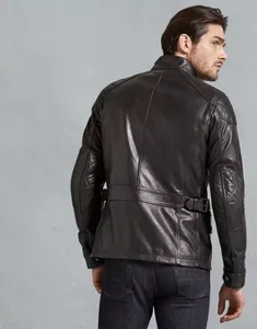 AMERICAN TRENCH CLOTHING High Quality Waterproof Crew Neck Single Breasted Safari Leather <b>Jackets</b> Men <b>Women</b> Export Competitive - Product Image 2