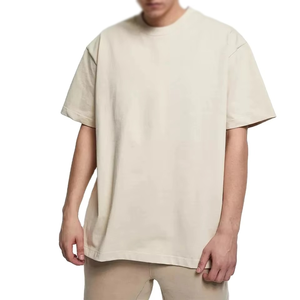T-shirt en coton pour homme, couleur unie orange, col rond, manches courtes, coupe classique, style décontracté, tissu jersey tricoté - Product Image 6