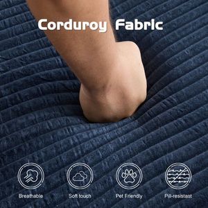 Modern <b>Small</b> Corduroy Loveseat Sofa Comfortable Deep Seat Bed for Bedroom & Living Room with Reversible <b>Cushion</b> Pill - Product Image 4