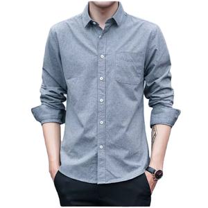 Chemises habillées pour hommes en fibre teinte en fil, décontractées, régulières, à manches longues, coupe ajustée, douces, de haute qualité, formelles - Product Image 3