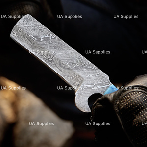 Hand Forged Damascus Steel Western Cowboy Bull Cutter Knife with Leather Sheath OEM ODM Available Razor Sharp Western Knives - Product Image 2