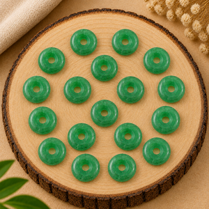 Colgante de Piedra Preciosa Facetada de 15mm en Forma de Donut Verde Fresa para Fabricación de Joyas, Sanación con Cristales, Reiki, Energía, Amuleto para Collar - Product Image 6