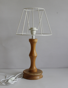 Handcrafted Wooden <b>Table</b> Lamp with Hemp Fiber and Grass Flower Petals Exuding Elegant Light Shade - Product Image 5
