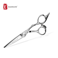 AK21 Ciseaux de coiffure professionnels CNC japonais VG10 lame en acier inoxydable avec pointe pointue pour la coupe de cheveux en salon