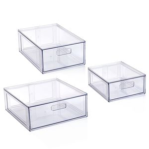 Tamaño adulto (paquete de 2) cajón de armario extraíble de plástico transparente brillante accesorio de tamaño mediano - Product Image 6