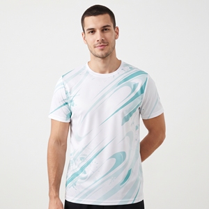 เสื้อยืดกีฬาผู้ชายขายส่ง พิมพ์ลายแบบ Sublimation ทั้งตัว ระบายอากาศได้ดี เหมาะสำหรับการฝึกซ้อมกีฬา - Product Image 5