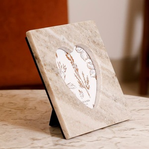 <b>grey</b> marble photo <b>frame</b> natural stone picture <b>frame</b> handmade tabletop <b>frame</b> luxury home decor rectangular photo holder elegant - Product Image 3