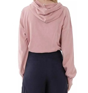 Sudadera con Capucha Corta de Manga Larga Personalizada para Mujer al por Mayor, Diseño Personalizado de Alta Calidad, Talla Grande XL, Top Informal de Moda Urbana - Product Image 4