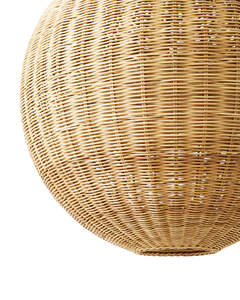 <b>Large</b> Sphere Rattan <b>Lampshade</b> Tight Basketweave Pendant Light Shade Global Orb Wicker Hanging Lamp Cover - Product Image 3