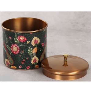 Nuevo Recipiente Decorativo de Diseño Artesanal, Estilo Indio, Lujoso, Acabado en Esmalte Metálico, Venta al Por Mayor - Product Image 4