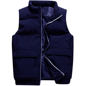 2023 chaqueta empacable personalizada ligera resistente al agua y al viento media cremallera con capucha cortavientos chaleco acolchado abrigo de invierno cálido para hombres - Product Image 3
