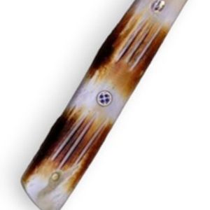 Couteaux de chasse en acier Damas faits à la main avec lame fixe courbée et manche en bois brun pour le camping en plein air, le dressage sur le terrain et le bushcraft - Product Image 6