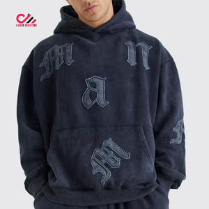 Survêtement Homme Délavé à l'Acide avec Lettres Gaufrées, Style Streetwear, Pull à Capuche et Bas de Survêtement, Tendance et Cool - Product Image 3