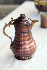 Vintage Copper Water <b>Jug</b> With Ornate Handle And Lid Durable Metal Pitcher For <b>Drinks</b> Presents - Product Image 5