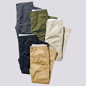 Pantalones chinos cómodos de corte ajustado para hombre, diseño con bolsillos laterales, pantalones de trabajo funcionales, hechos en Bangladesh, calidad OEM personalizada BD - Product Image 5