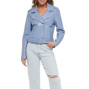 Nouvelles vestes en cuir pour femmes avec tissu satiné, imperméables et coupe-vent, manches longues pour l'hiver - Product Image 3