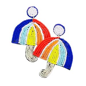 Boucles d'oreilles pendantes parapluie nouveauté perles faites à la main transfrontalières or à la mode créatif pour les fêtes Style chrétien - Product Image 1