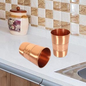 Gobelet en cuivre au design classique, écologique, réutilisable, à paroi simple, pour fêtes, adultes, bureau, compatible lave-vaisselle et micro-ondes, chaudement recommandé - Product Image 2