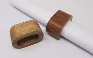 Table Decorative Bamboo Napkin <b>Ring</b> Durable Classic Flower <b>Wreath</b> Buckle 2.5cm Width Party Wedding New Year Decorations - Product Image 3