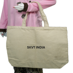 Sac fourre-tout en toile de coton réutilisable pour femmes, avec logo personnalisé, fermeture éclair, style japonais, idéal pour la plage et les voyages – Nouvelle collection en promotion - Product Image 1