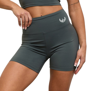Dark Grey High Waist Fitness <b>Shorts</b> <b>Women</b> Stretch Gymwear Activewear Training Workout Performance Sports Wear - Product Image 3