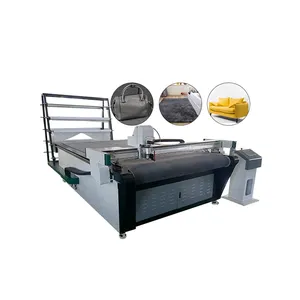 Mesin pemotong Cnc kain grafiti Digital meja pemotong profesional mesin pembuat kain perak dengan pemotong V