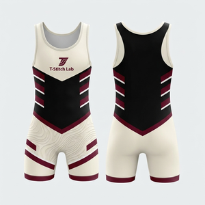 Maillots de lutte sans manches pour hommes en Spandex/Polyester de haute qualité, séchage rapide, antibactériens, logo personnalisé avant/arrière, vente en gros pour la gym - Product Image 2