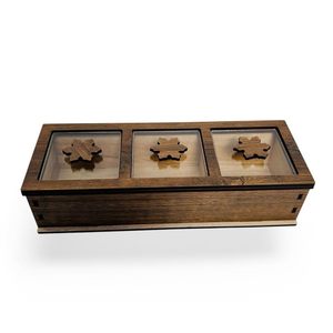 Boîte à épices en bois naturel faite à la main, style nautique, écologique, lavable au lave-vaisselle, conteneur de rangement pour masala pour la cuisine - Product Image 3