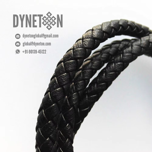 9mm Braided <b>Leather</b> Cord for Jewelry Making Necklace <b>Bracelets</b> Fashion Accessories Full-Grain Original <b>Leather</b> Material - Product Image 2