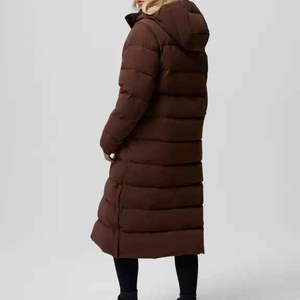 Women's Fitted Winter Puffer Parka Long <b>Bubble</b> <b>Coat</b> Hooded Thick Warm Bomber Jacket Fashion Outerwear OEM Service - Product Image 4