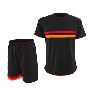 Comfortable Fitted Short Sleeve Stripes Design <b>Volleyball</b> Uniforms <b>Sets</b> Custom Made Team Players Wear Athletic Sports Shorts <b>Set</b> - Product Image 1