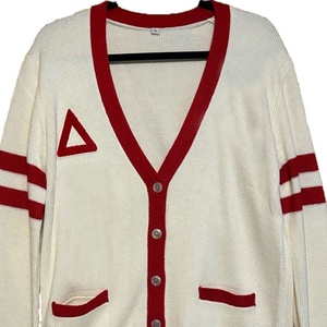 <b>Women's</b> White Knitted V-neck <b>Cardigan</b> <b>Long</b> Sleeve Contrast Color Button Front Pockets Casual All Seasons Wear All Seasons Wear - Product Image 2