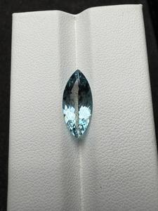Piedra Preciosa de Aguamarina Natural, Genuina, Color Santa María, Corte Marquise, 2.55ct, para Joyería, Anillo, Colgante, Coleccionista - Product Image 5