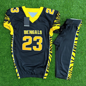 Tenue de football américain extensible et performante, personnalisable avec logo d'équipe, maillot et pantalon légers pour l'entraînement - Product Image 6
