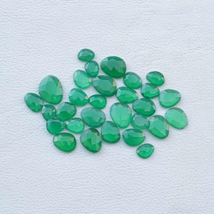 Onyx vert naturel de qualité AAA 8mm 10mm 12mm tranche à facettes goutte Talpe Rose coupe pierre précieuse luxe bijoux en argent pendentif fait à la main - Product Image 3