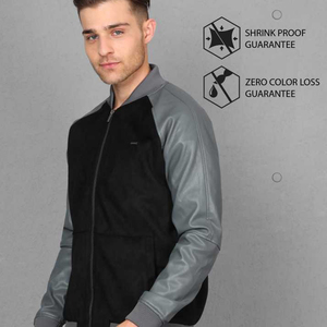 Veste universitaire unisexe en jean vintage pour l'automne/hiver, design patchwork, tissu épais, streetwear étudiant - Product Image 2