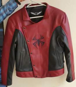 Blouson aviateur homme en cuir d'agneau véritable de haute qualité, écologique, sur mesure, style vintage hiver, logo frontal - Product Image 6