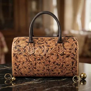 Vintage Women's <b>Handbag</b> Genuine Leather Bags Shoulder Bags Brown Leather <b>Handbags</b> for Women - Product Image 3