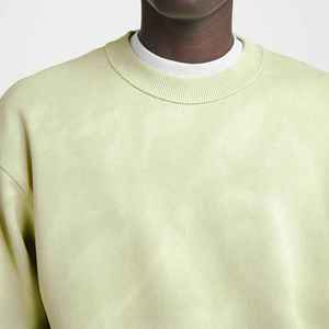 Sudadera de cuello redondo para hombre, verde claro y rosa, de punto, corte holgado, color liso, estilo casual, para otoño, fabricante - Product Image 6