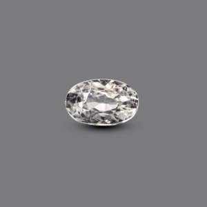Oval Cut 4.7 Carat Lab Created White Zircon Loose Gemstone for Fine Jewelry - Product Image 1
