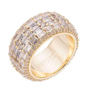 Los más nuevos anillos Baguette completos de moissanita de laboratorio Vintage chapados en oro rosa de 14 quilates para mujeres certificadas - Product Image 1