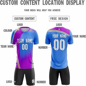 Ensemble maillot et short de football à col rond, léger, séchage rapide, uniforme de football, envoyé par Dress Sports - Product Image 5