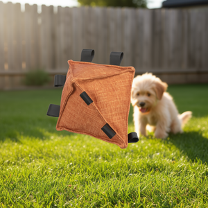 Jouet pour animaux en tissu losange, matériaux recyclés, 26 cm, pour chiens - Product Image 3