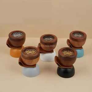 Brûleur d'encens catalytique en bois, support d'encens en bois époxy fait main, brûleur d'encens en bois assemblé - Product Image 2