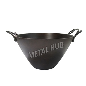 <b>Large</b> Modern Round Wooden Salad Serving <b>Bowl</b> Set Eco Friendly Disposable Sustainable Fruit <b>Bowl</b> for Parties Catering Events - Product Image 1