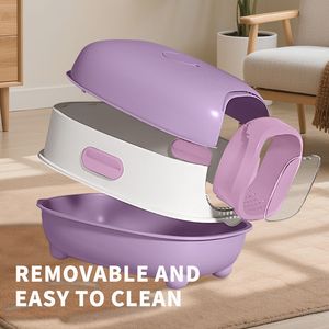 Pratica Lettiera per Gatti Viola con Ampio Spazio e Pulizia Automatica - Product Image 3